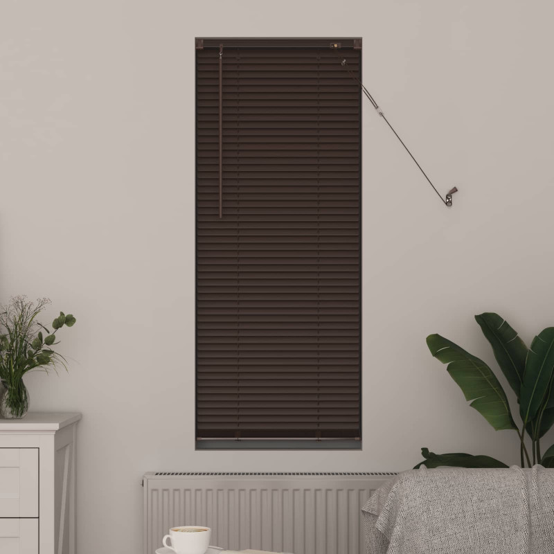 Żaluzja wenecka Ciemnobrązowy ze wzorem 150 x 40 cm PVC