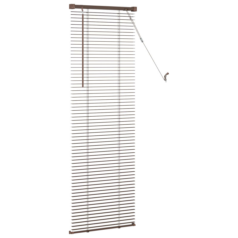 Żaluzja wenecka Ciemnobrązowy ze wzorem 150 x 40 cm PVC