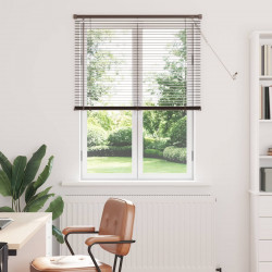 Żaluzja wenecka Ciemnobrązowy ze wzorem 150 x 90 cm PVC