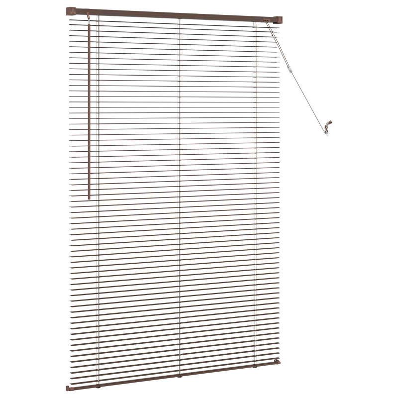 Żaluzja wenecka Ciemnobrązowy ze wzorem 150 x 90 cm PVC