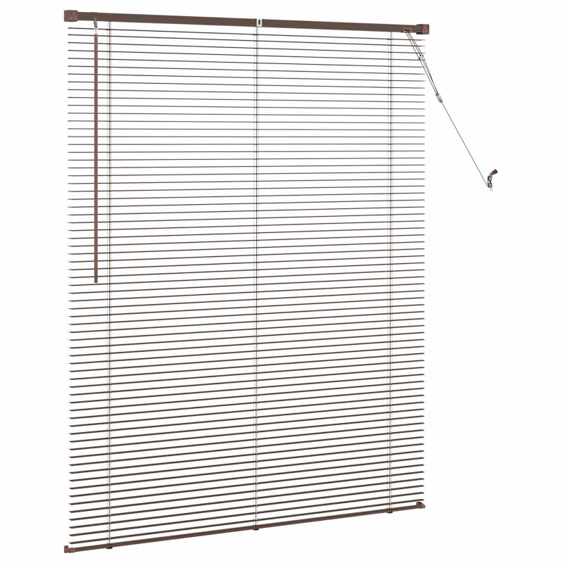 Żaluzja wenecka Ciemnobrązowy ze wzorem 150 x 110 cm PVC