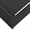 Leżak Czarny 200,5 x 70 x 75 cm polirattan
