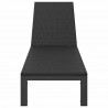 Leżak 1-osoba Czarny 206 x 62.5 x 74 cm polirattan
