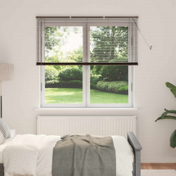 Żaluzja wenecka Ciemnobrązowy ze wzorem 150 x 150 cm PVC