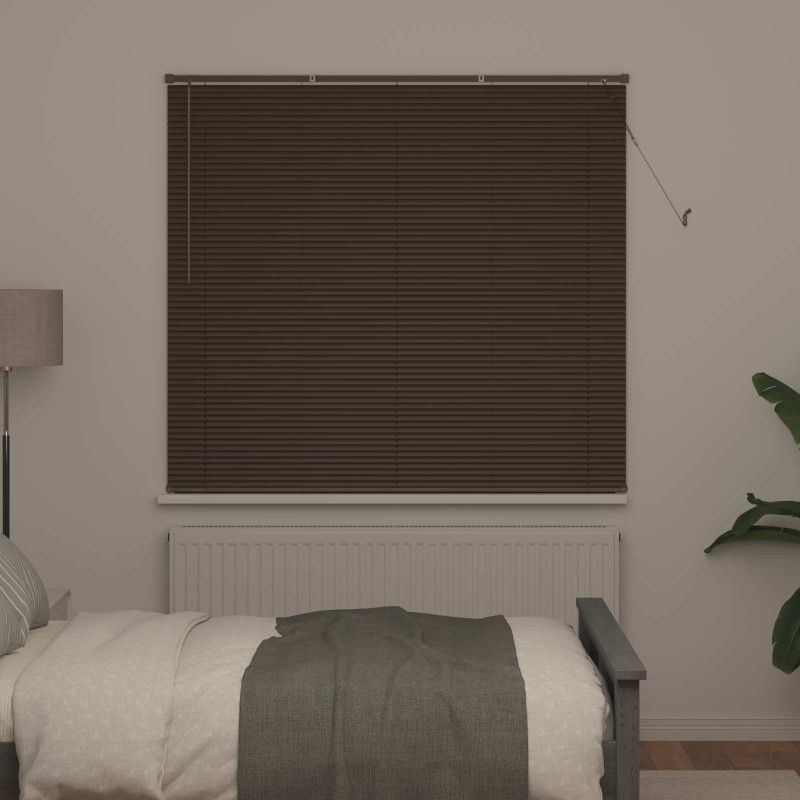 Żaluzja wenecka Ciemnobrązowy ze wzorem 150 x 150 cm PVC