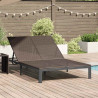 Leżak 1-osoba Brązowy 206 x 62.5 x 74 cm polirattan