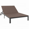 Leżak 1-osoba Brązowy 206 x 62.5 x 74 cm polirattan