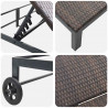 Leżak 1-osoba Brązowy 206 x 62.5 x 74 cm polirattan