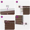 Żaluzja wenecka Ciemnobrązowy ze wzorem 150 x 150 cm PVC