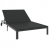 Leżak 1-osoba Czarny 206 x 62.5 x 74 cm polirattan