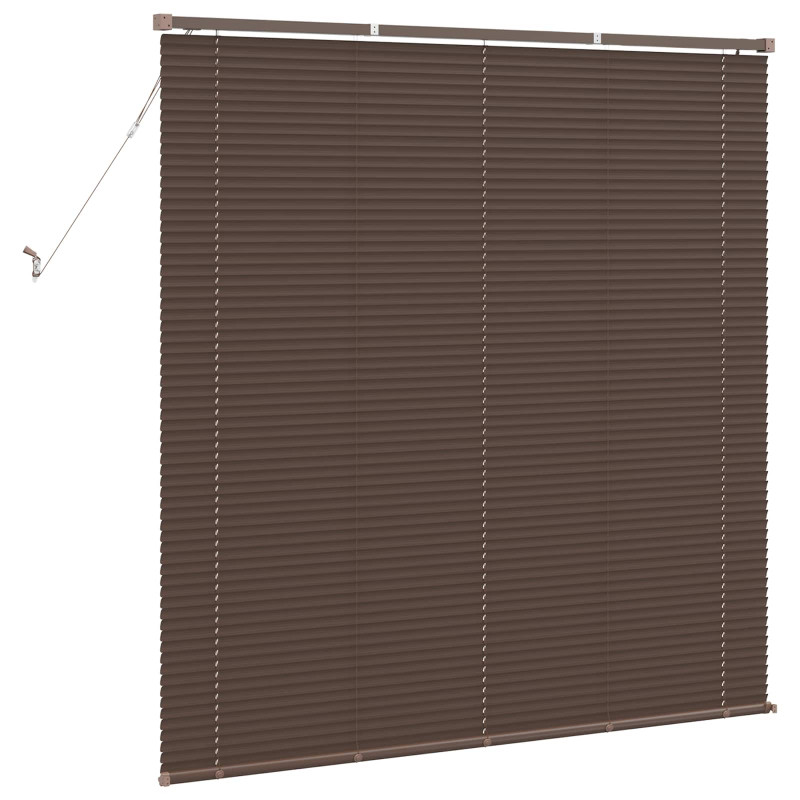Żaluzja wenecka Z regulacją Ciemny brąz 160 x 150 cm PVC