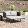 Leżak Antracyt 153 x 115 x 69.5 cm Stal malowana proszkowo