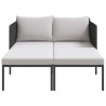 Leżak Antracyt 153 x 115 x 69.5 cm Stal malowana proszkowo