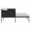 Leżak Antracyt 153 x 115 x 69.5 cm Stal malowana proszkowo