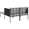 Leżak Antracyt 153 x 115 x 69.5 cm Stal malowana proszkowo