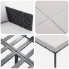 Leżak Antracyt 153 x 115 x 69.5 cm Stal malowana proszkowo