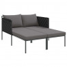 Leżak Antracyt 153 x 115 x 69.5 cm Stal malowana proszkowo
