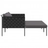 Leżak Antracyt 153 x 115 x 69.5 cm Stal malowana proszkowo