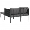 Leżak Antracyt 153 x 115 x 69.5 cm Stal malowana proszkowo