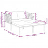 Leżak Antracyt 153 x 115 x 69.5 cm Stal malowana proszkowo