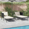 Leżak Antracyt 153 x 115 x 69.5 cm Stal malowana proszkowo