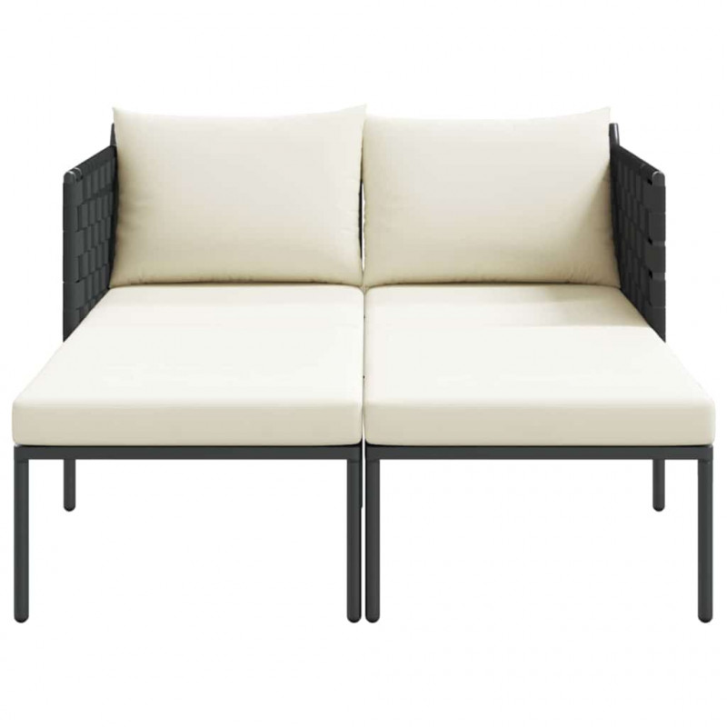Leżak Antracyt 153 x 115 x 69.5 cm Stal malowana proszkowo