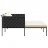 Leżak Antracyt 153 x 115 x 69.5 cm Stal malowana proszkowo