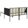 Leżak Antracyt 153 x 115 x 69.5 cm Stal malowana proszkowo