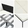 Leżak Antracyt 153 x 115 x 69.5 cm Stal malowana proszkowo