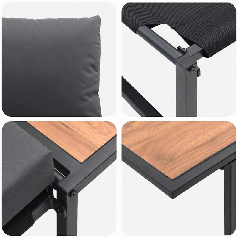 Nawoz stalowy na zewnątrz 2 pcs Antracyt Stal