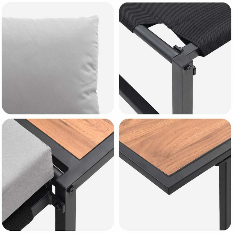 Nawoz stalowy na zewnątrz 2 pcs Jasnoszary Stal