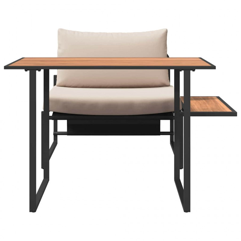 Nawoz stalowy na zewnątrz 2 pcs Ciemnoszary Stal
