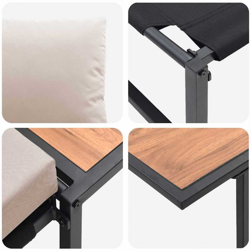 Nawoz stalowy na zewnątrz 2 pcs Ciemnoszary Stal