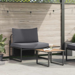 Zestaw Sof na Ogród 2 pcs Antracyt Stal