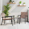 Krzesło Ogrodowe 2 pcs Brązowy 78 x 55,5 x 75,5 cm polirattan
