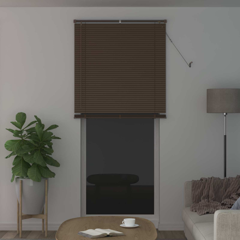 Żaluzja wenecka Ciemnobrązowy ze wzorem 213 x 80 cm PVC