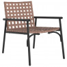 Krzesło Ogrodowe 2 pcs Brązowy 78 x 55,5 x 75,5 cm polirattan