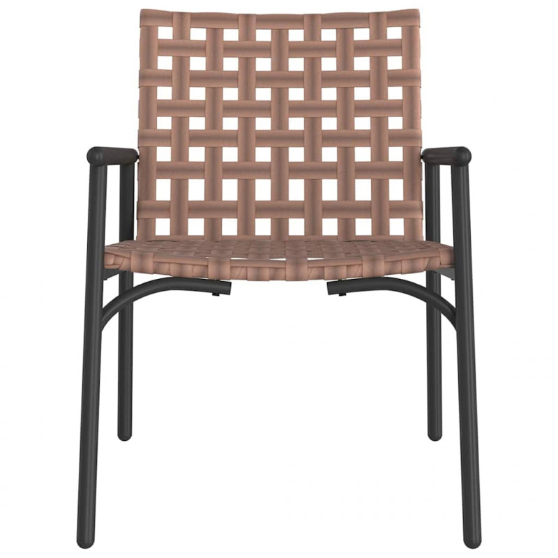 Krzesło Ogrodowe 2 pcs Brązowy 78 x 55,5 x 75,5 cm polirattan