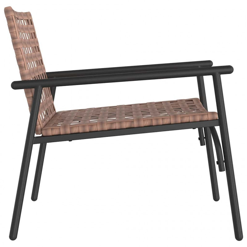 Krzesło Ogrodowe 2 pcs Brązowy 78 x 55,5 x 75,5 cm polirattan