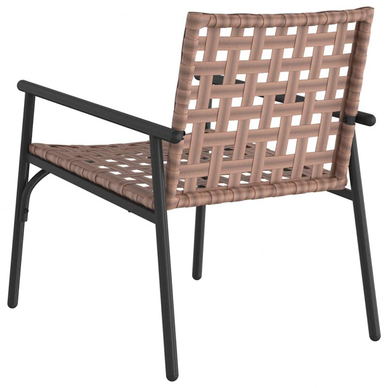Krzesło Ogrodowe 2 pcs Brązowy 78 x 55,5 x 75,5 cm polirattan