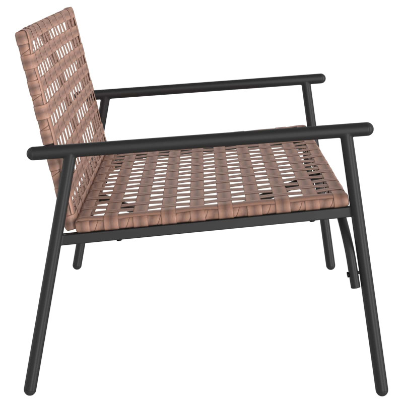 Krzesło Ogrodowe Brązowy 110,5 x 79 x 75,5 cm polirattan