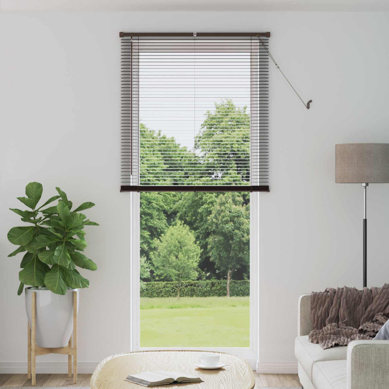 Żaluzja wenecka Ciemnobrązowy ze wzorem 213 x 100 cm PVC