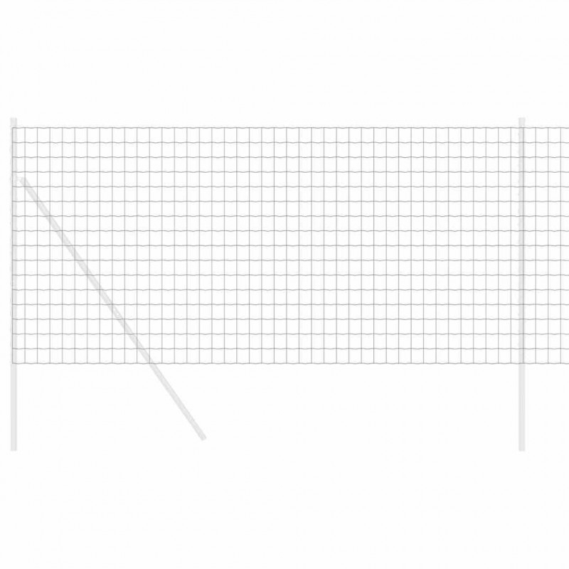 Ogrodzenie Euro Szary 1,4 x 10 m Żelazo pokryte PVC