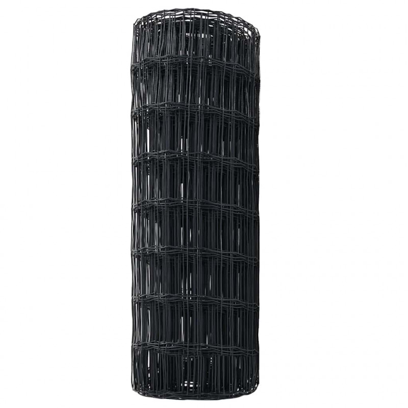 Ogrodzenie Euro Szary 0.6 x 25 m Żelazo pokryte PVC