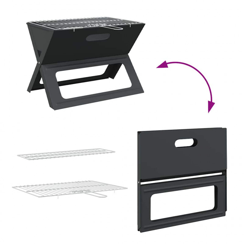 Grill na świeżym powietrzu Czarny 46 x 31 x 31 cm Stal