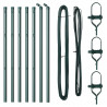 Słupek ogrodzeniowy. 7 pcs Zielony Stal