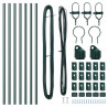 Słupek ogrodzeniowy. 7 pcs Zielony Stal