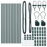 Słupek ogrodzeniowy. 13 pcs Zielony Stal