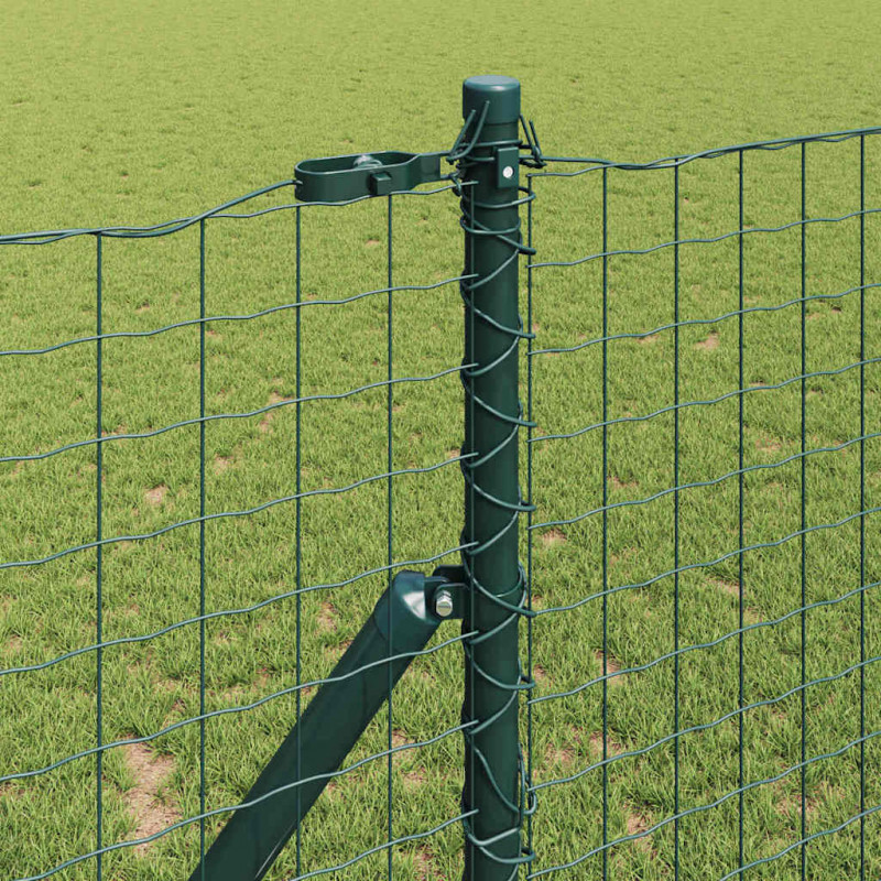 Słupek ogrodzeniowy. 7 pcs Zielony Stal