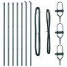 Słupek ogrodzeniowy. 7 pcs Zielony Stal